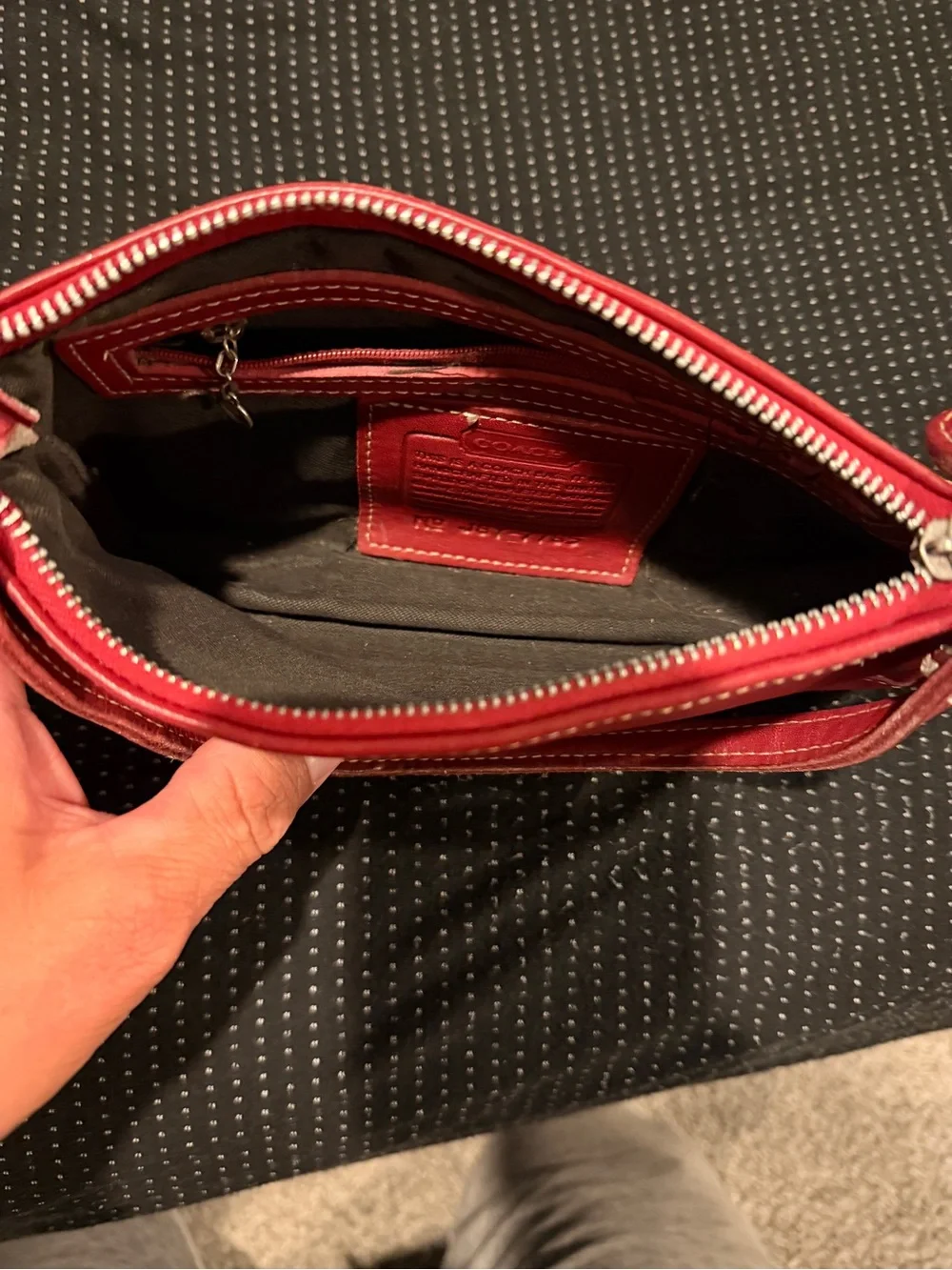 Coach Vintage 7785 Hampton Red Leather Bag